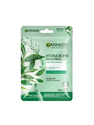 Garnier Hydra Bomb Green Tea Serum Sheet Mask 32g