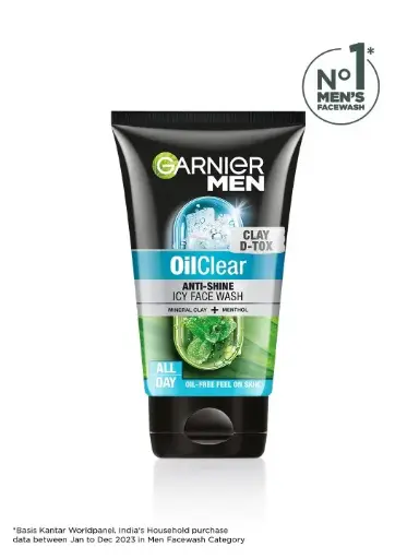 Garnier Men Oil Clear Clay D - Tox Facewash 150g