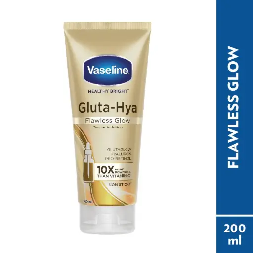 Vaseline Non-Sticky Gluta Hya Flawless Glow Serum-in-Lotion - 200 ml
