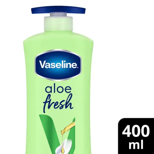 Vaseline Aloe Fresh Body Serum Lotion with Aloe Vera Extract 24H Moisturization - 400ml