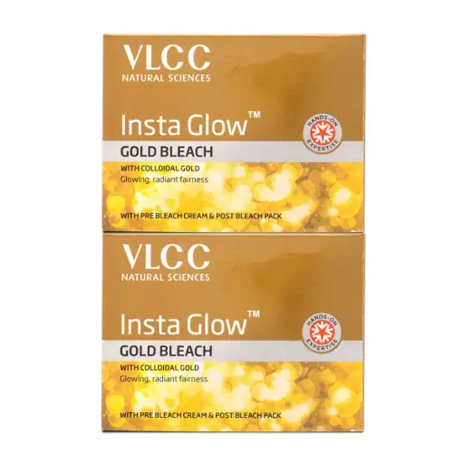 VLCC Insta Glow Gold Bleach Pack of 2, 30g*2