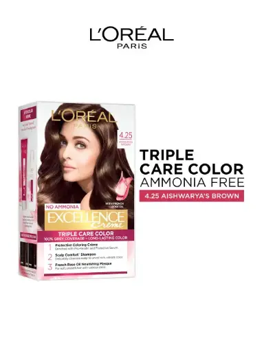 L'Oreal Paris Excellence Creme Triple Care Hair Color - 4.25 Aishwarya's Brown