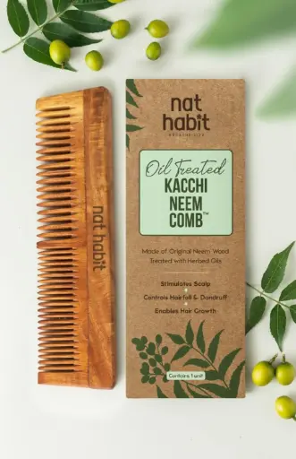 Nathabit Dual Tooth Kacchi Neem Comb