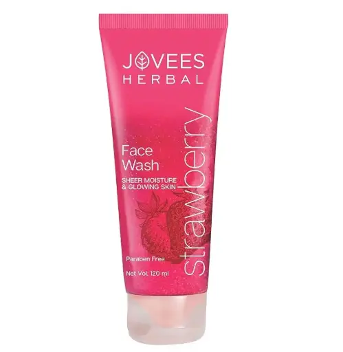 Jovees Strawberry Face Wash | Normal to Dry Skin | Hydrating 120ml