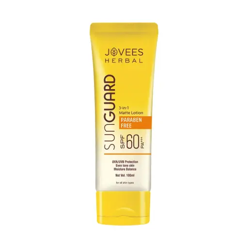 Jovees Sun Guard Lotion SPF 60 PA+++ Broad Spectrum | Matte Lotion | Sunscreen For Men & Women 100ml