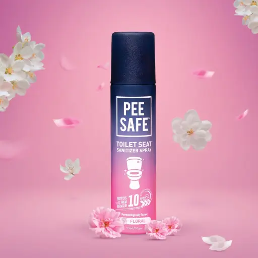Peesafe Toilet Seat Sanitizer Spray (Floral) - 75 ML