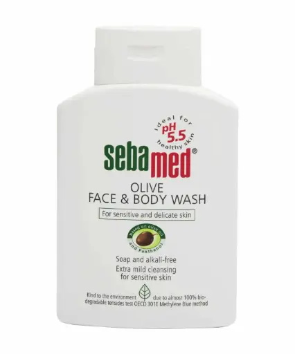 Sebamed Olive Face & Body Wash, pH 5.5, For sensitive & dry skin, With Olive Oil 200ml