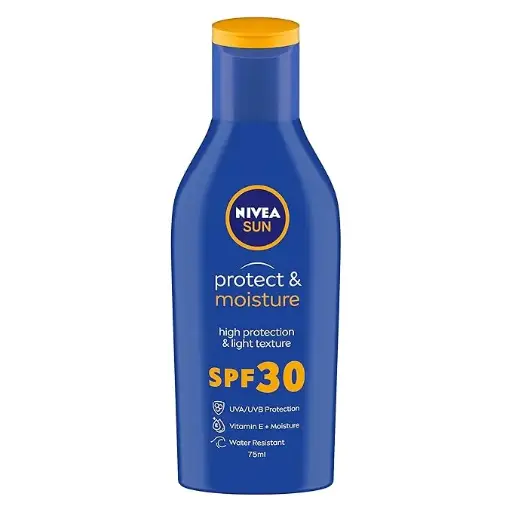 NIVEA Sunscreen with SPF 30, Vit E, PA+++, UVA & UVB protection- INSTANT & WATERPROOF (face & body) (75ml)