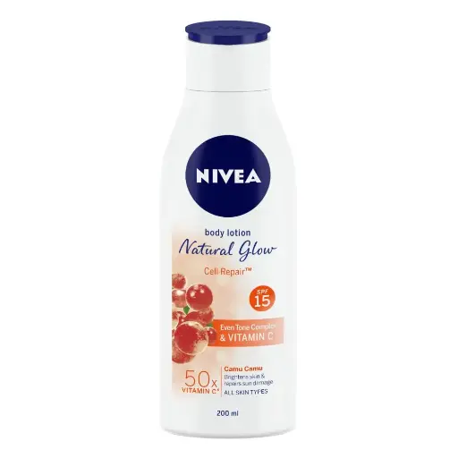 Nivea Body Lotion, Extra Whitening Cell Repair, SPF 15 & 50x Vitamin C (200ml)