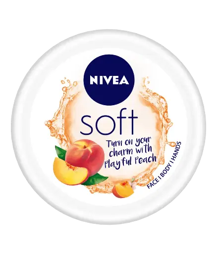 Nivea Soft Light Moisturizer Cream Playful Peach For Hands And Body (200ml)