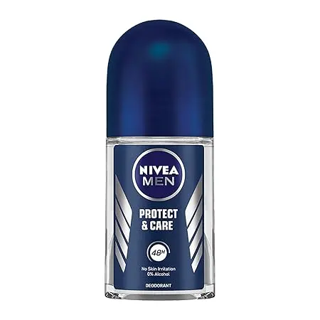 Nivea Men Protect and Care Roll On, No Skin Irritation & 48h Freshness (50ml)