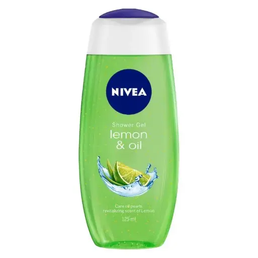 NIVEA Body Wash, Lemon & Oil Shower Gel, Pampering Care with Refreshing Scent of Lemon (125ml)