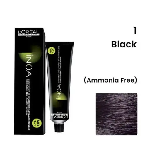 L'oreal Professionnel Paris INOA Ammonia-free Permanent Hair Color - 1 (Black)