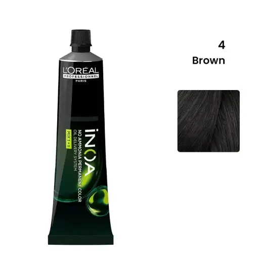L'oreal Professionnel Paris INOA Ammonia-free Permanent Hair Color - 4 (Natural Brown)