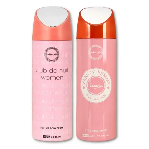 Armaf Club De Nuit Women & Vanity Femme Essence Deodorant for Women - 200ML Each (Pack of 2)