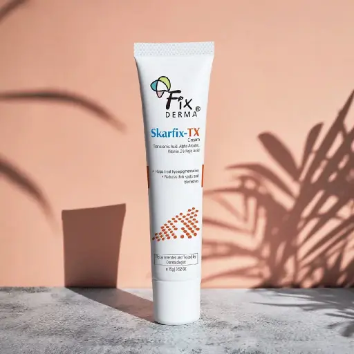  FixDerma Skarfix-TX For Melasma Treatment | Tranexamic Acid, Vitamin C, Kojic Acid, Alpha Arbutin 15g