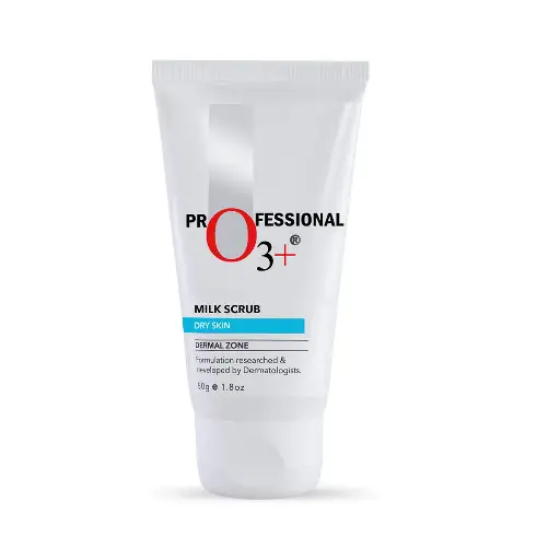 O3+ Milk Scrub Enriched with Macadamia Nuts Extracts for Clean & Bright Complexion (50g)