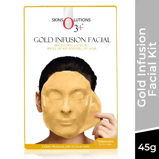 O3+ Gold Infusion Facial Peel Of Facial Kit for Softening and Smoothening Skin (45g)